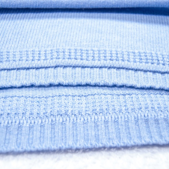 Benedetta B. Womens L‎ Blue Long Sleeve Knit Sweater Wool Cashmere Blend Large - Picture 7 of 11